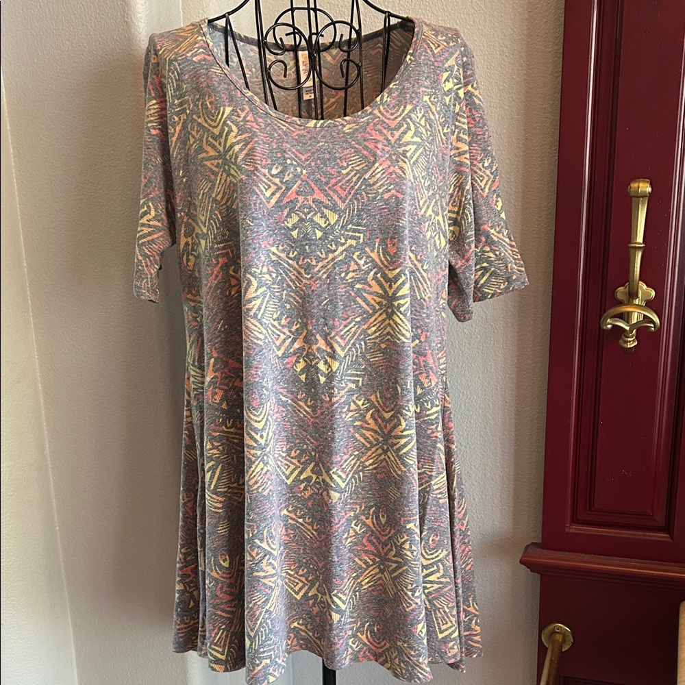 Tribal print T-shirt mini Dress- Tunic